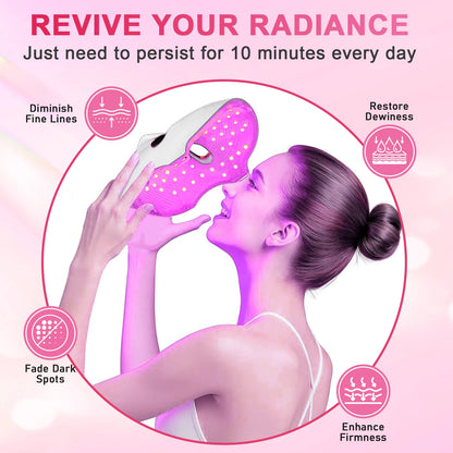 7-Color LED Photon Therapy Facial Mask - Cordless Skin Rejuvenation Device