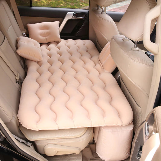 Universal Inflatable Car Air Mattress - Travel Bed & Portable Camping Mat with Pillows