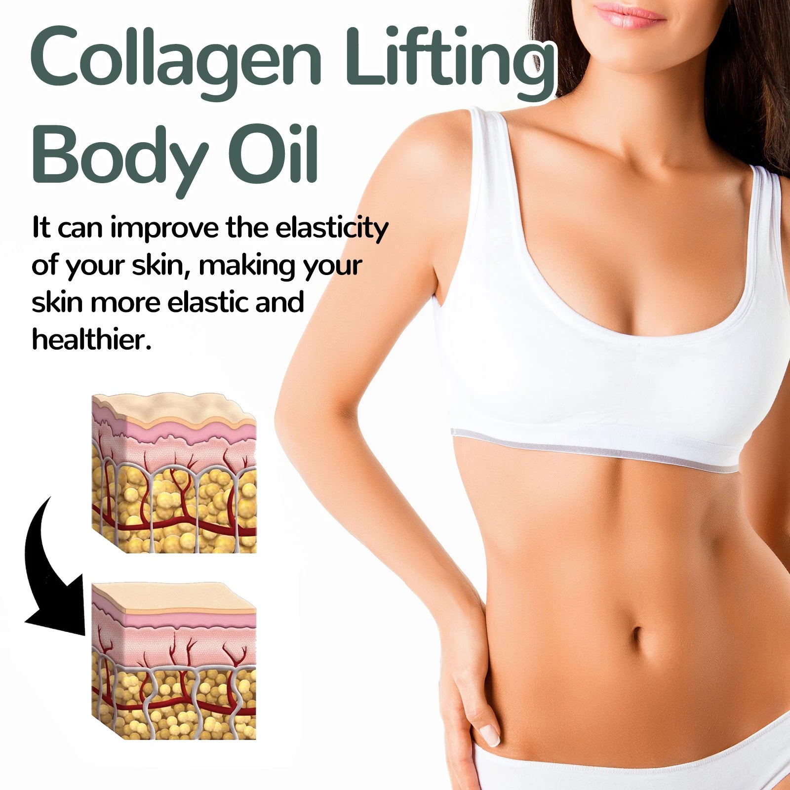 Collagen Body Firming Oil - Hydrating & Tightening Skin Care Treatment - 13