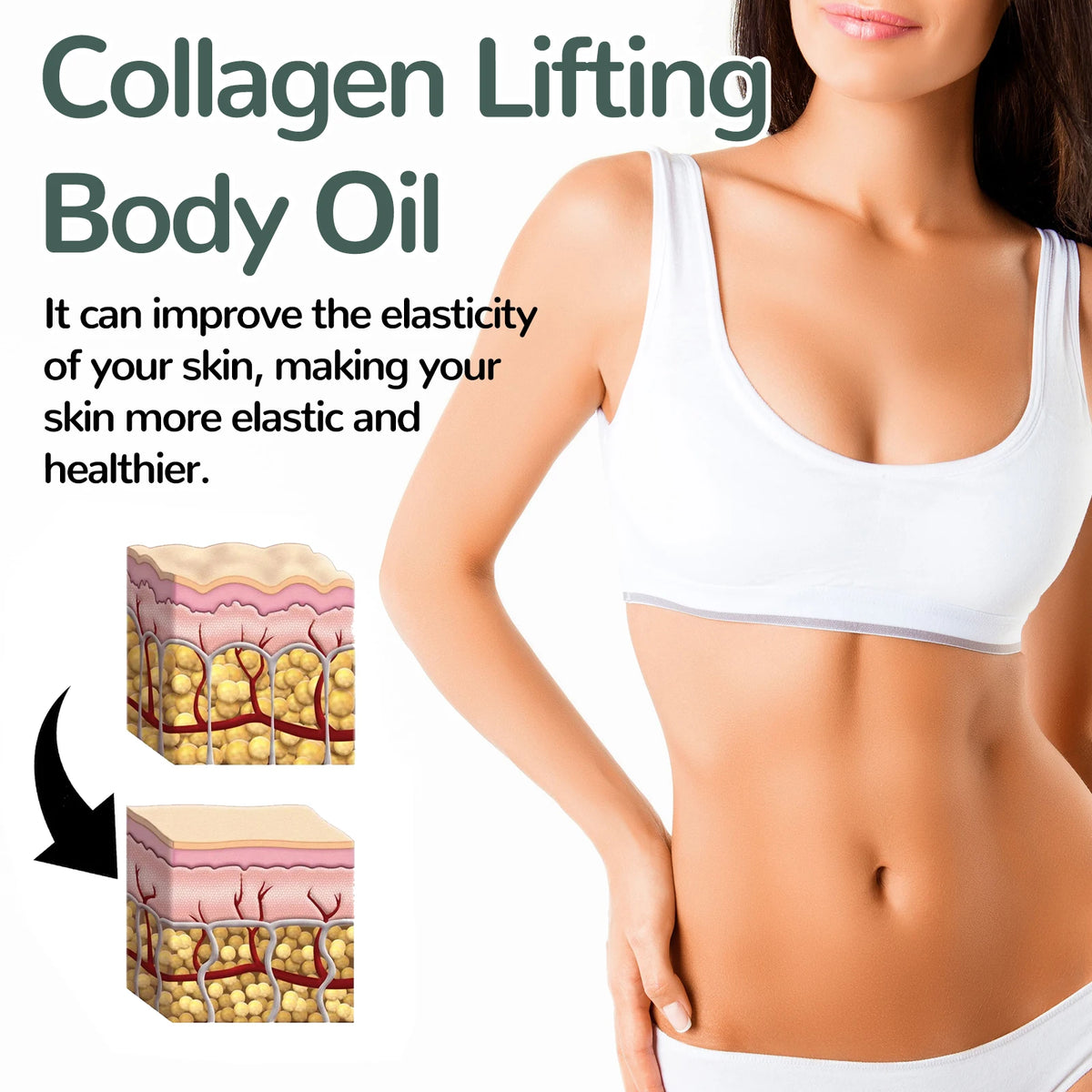 Collagen Body Firming Oil - Hydrating & Tightening Skin Care Treatment