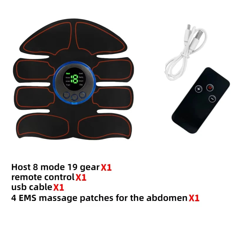 Wireless EMS Muscle Stimulator - Electric Abdominal & Hip Toning Trainer