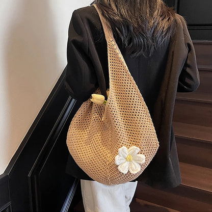 Luxury Bohemian Hollow Straw Tote