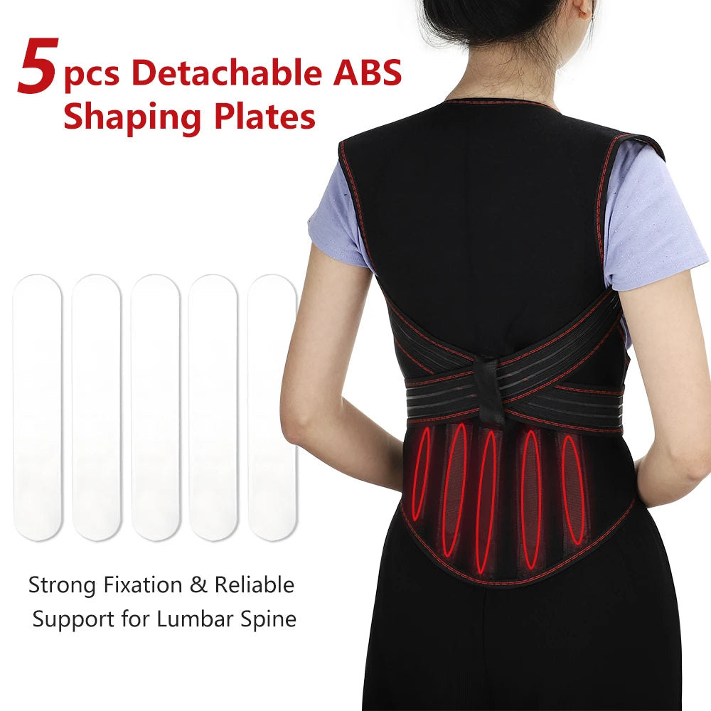 Self-Heating Tourmaline Magnetic Back & Waist Support Brace for Pain Relief - 20