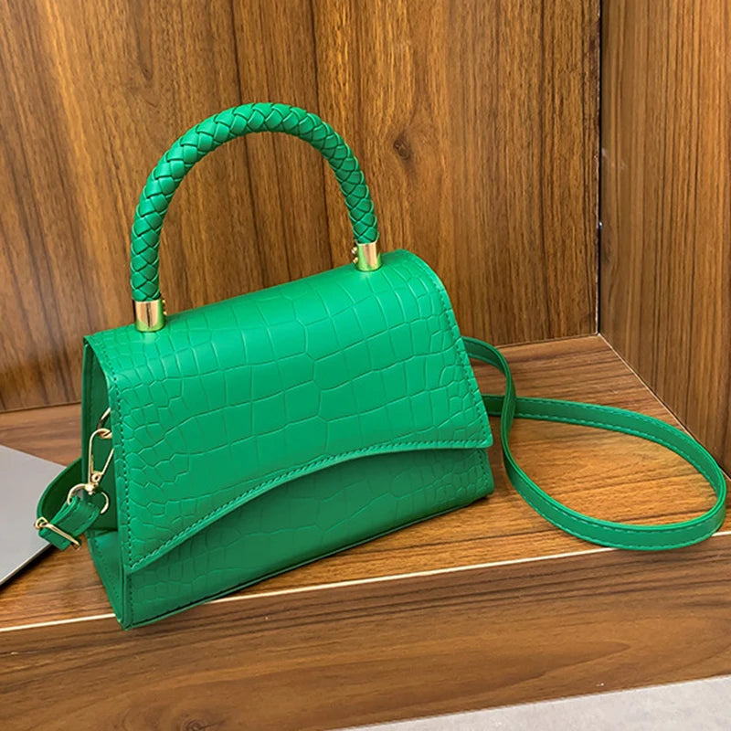 Luxury Retro Crocodile Square Bag