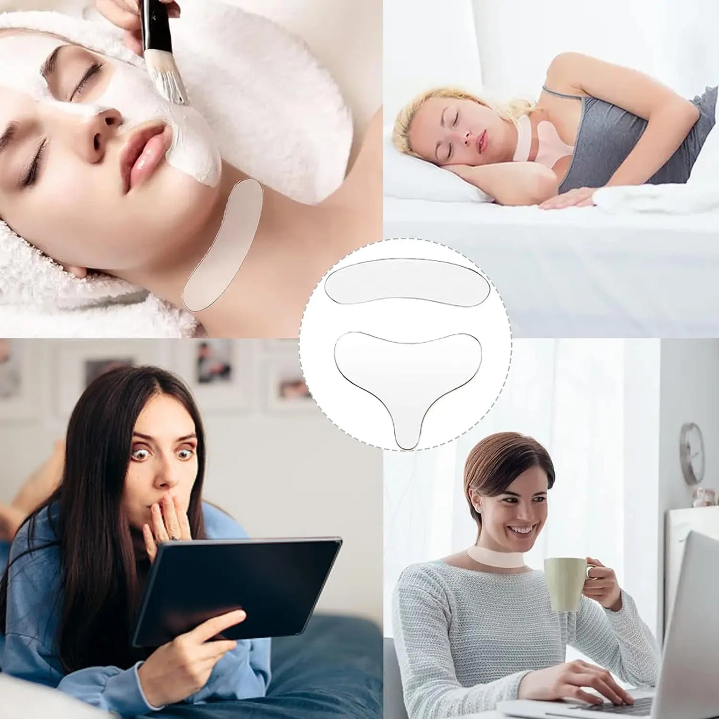Anti-Wrinkle Silicone Chest Pad - Reusable Smoothing Skin Care Patch