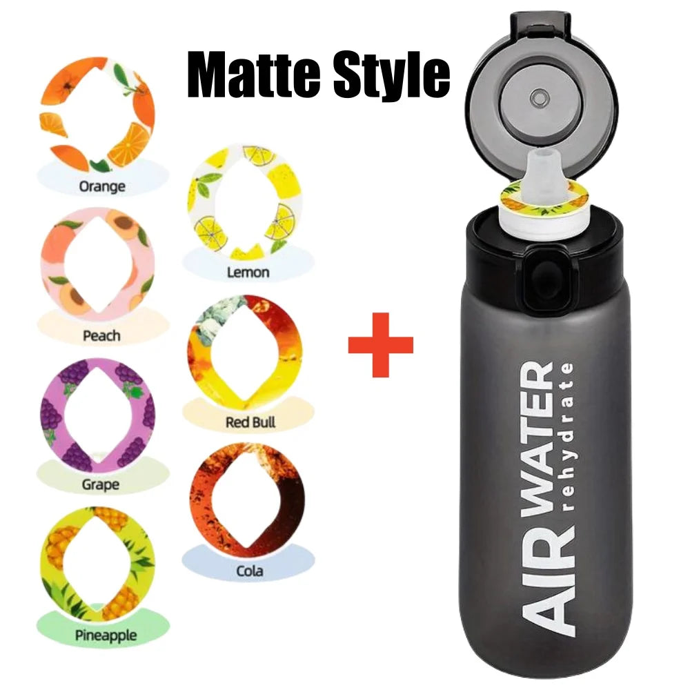 Aroma Water Bottle with 7 Fruit Pods – 750ml Scented Fitness Water Cup