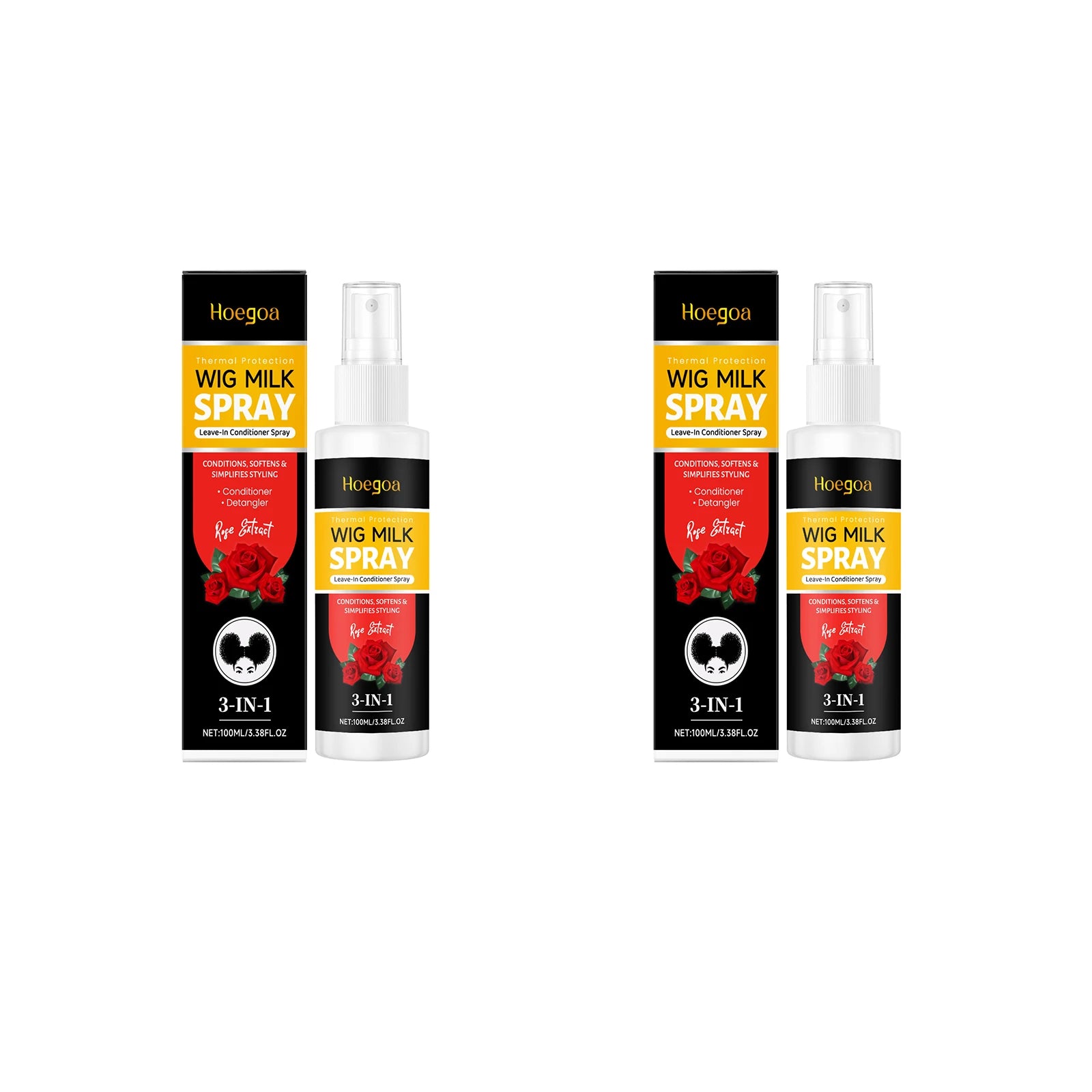 3-in-1 Rose Wig Conditioning & Detangling Spray for Silky Smooth Hair - 16
