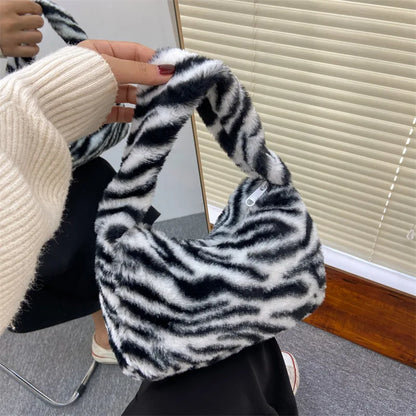 Luxury Plush Leopard Handbag