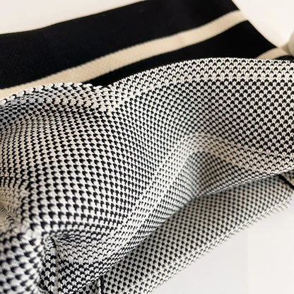 Luxury Knitted Stripe Tote