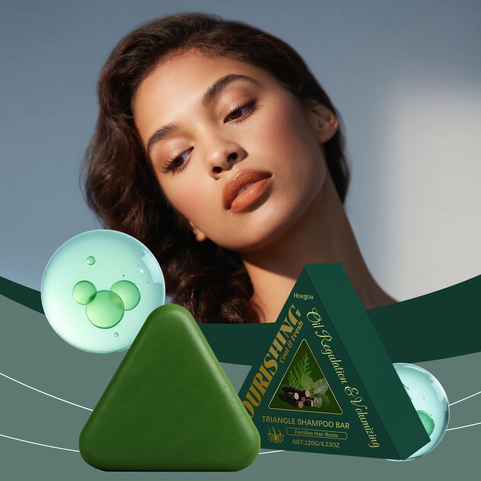 Natural Herbal Hair Growth Shampoo Bar - Anti-Hair Loss & Oil Control Soap - 2