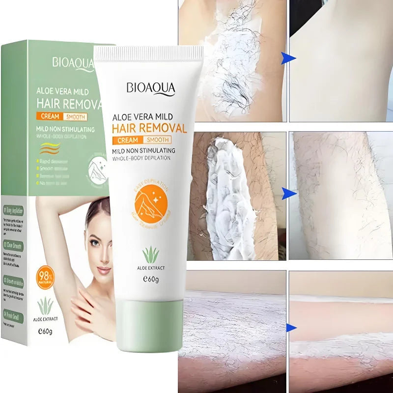 Painless Aloe Vera Hair Removal Cream for Smooth Skin - 1