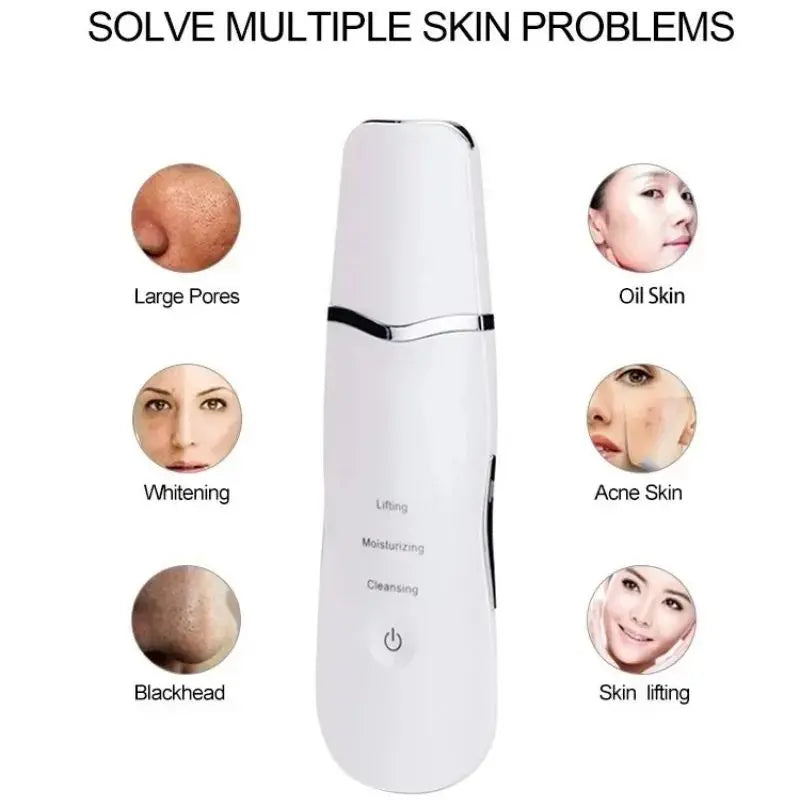 3-in-1 Ultrasonic Skin Scrubber & Facial Deep Cleansing Spatula Tool - 4