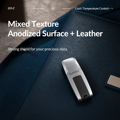 ORICO High-Speed Metal & Leather USB 3.2 Flash Drive - Portable Storage