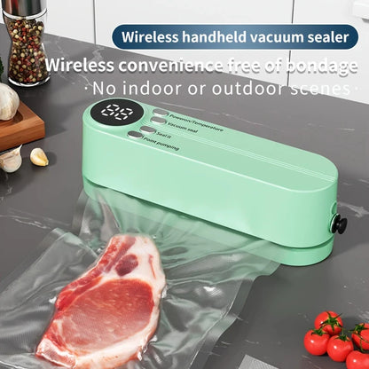 Wireless Portable Food Vacuum Sealer Machine USB Rechargeable Air Pump