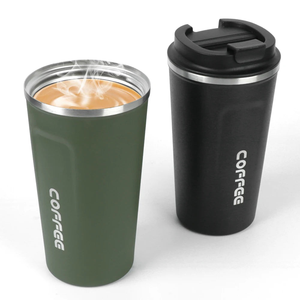 Insulated Stainless Steel Travel Mug - Leak-Proof Coffee Cup 380/510ml