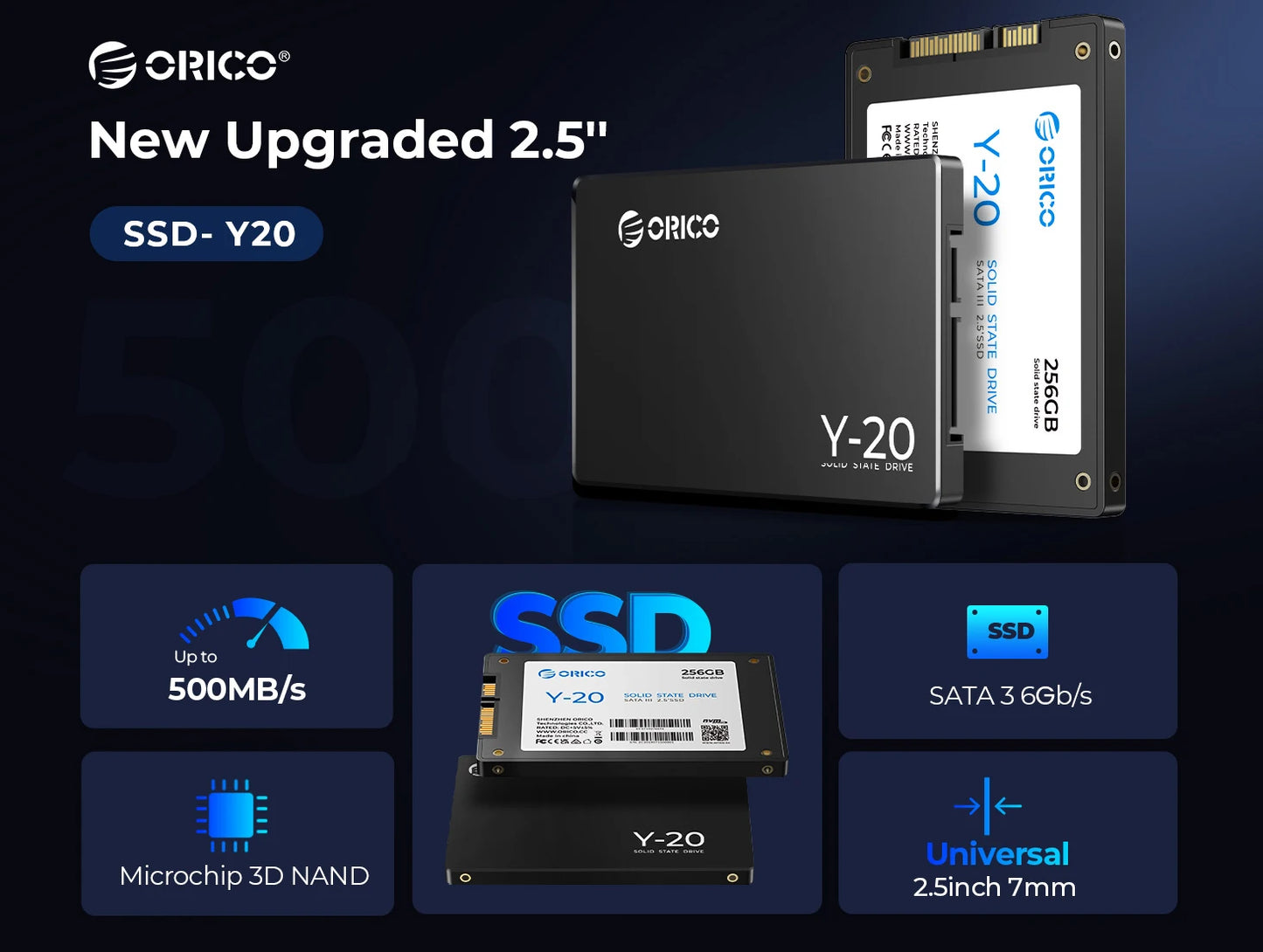 ORICO 2.5" SATA III Internal SSD - 512GB to 4TB Solid State Drive for PC