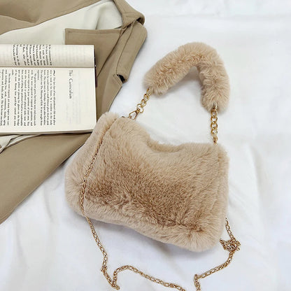 Luxury Plush Chain Crossbody