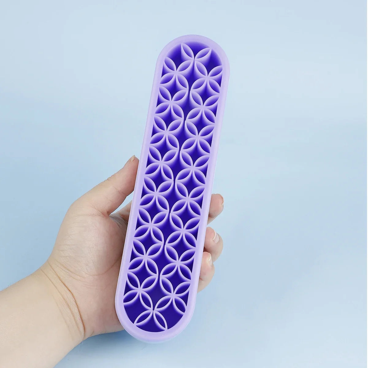 Silicone Makeup Brush Organizer & Drying Rack - Durable Desktop Storage - 15