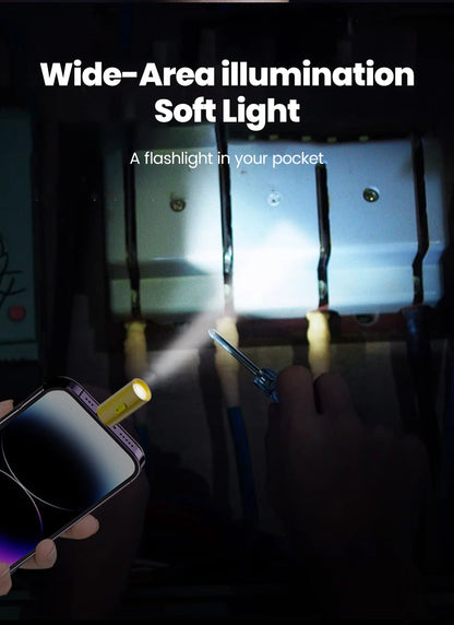 Mini Type-C Portable Keychain LED Flashlight – Compact & Powerful