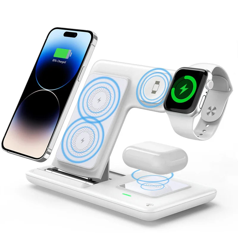3-in-1 Foldable Wireless Charging Station for iPhone, Apple Watch & AirPods - 27