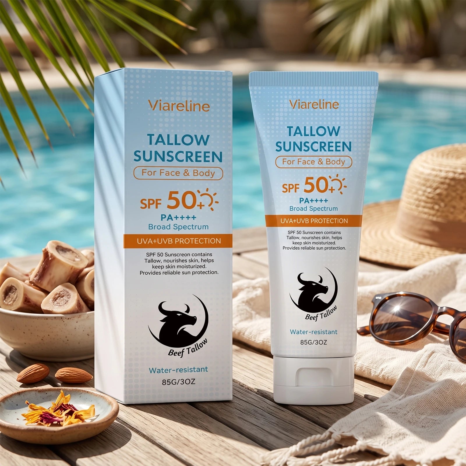 Tallow Sunscreen SPF 50 Broad Spectrum Moisturizing Face and Body Sun Protection - 7
