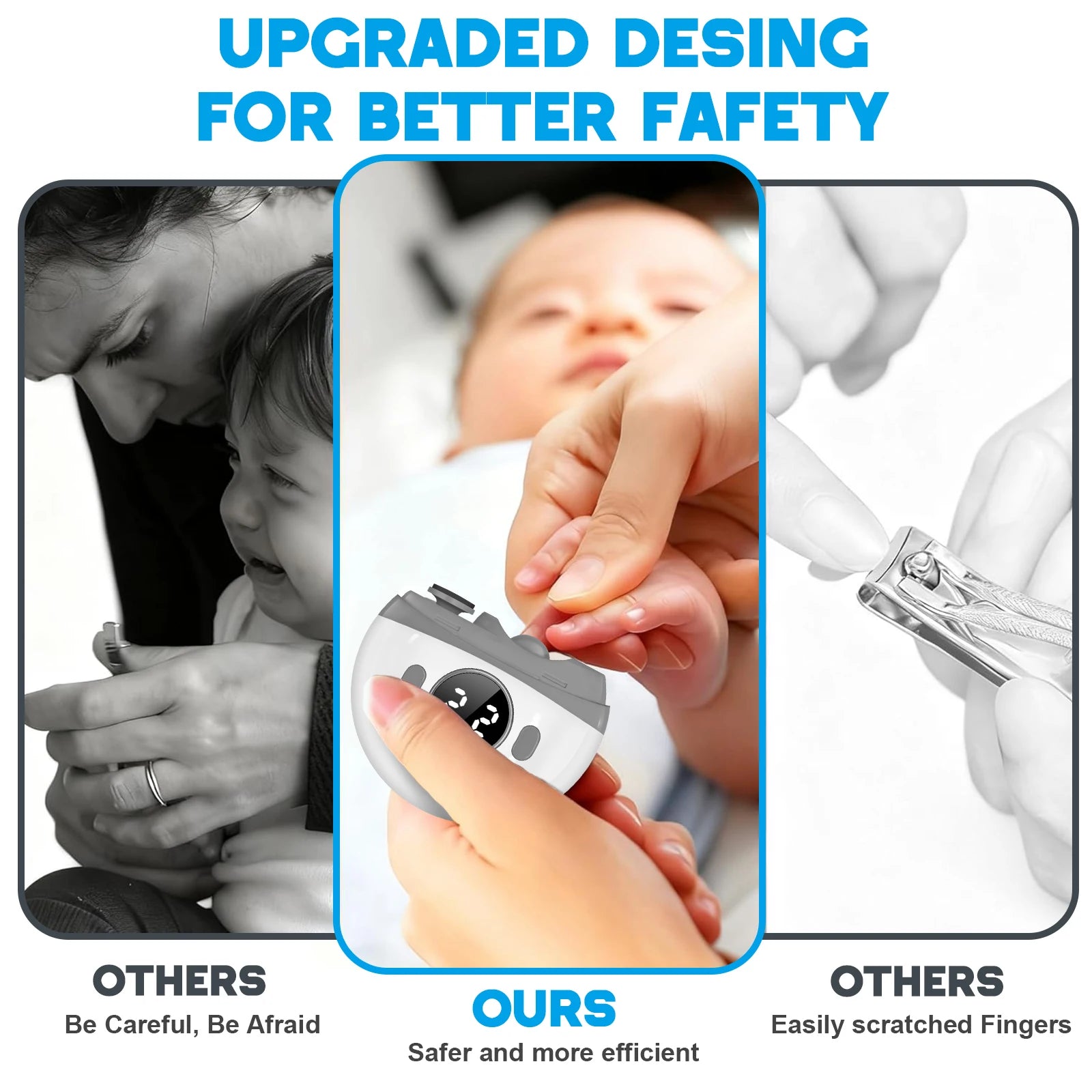 Automatic Electric Nail Trimmer & Polisher - Safe & Painless LED Nail Care Device - 13