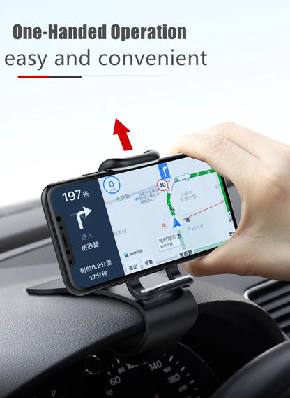 Universal Car Phone Holder Clip Dashboard Mount Stand for GPS Navigation
