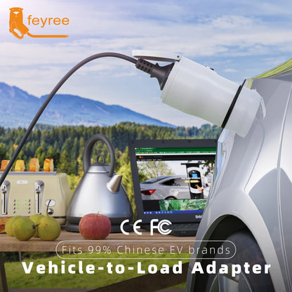 GB/T V2L Electric Vehicle Discharge Adapter for Chinese EV Camping