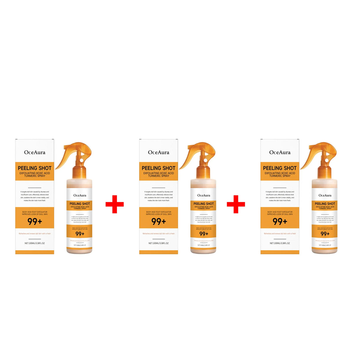 Exfoliating Turmeric Body & Foot Peeling Spray for Brightening & Smooth Skin