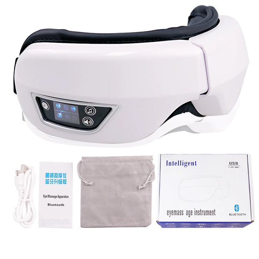 6D Smart Bluetooth Eye Massager with Heat & Air Pressure for Eye Fatigue