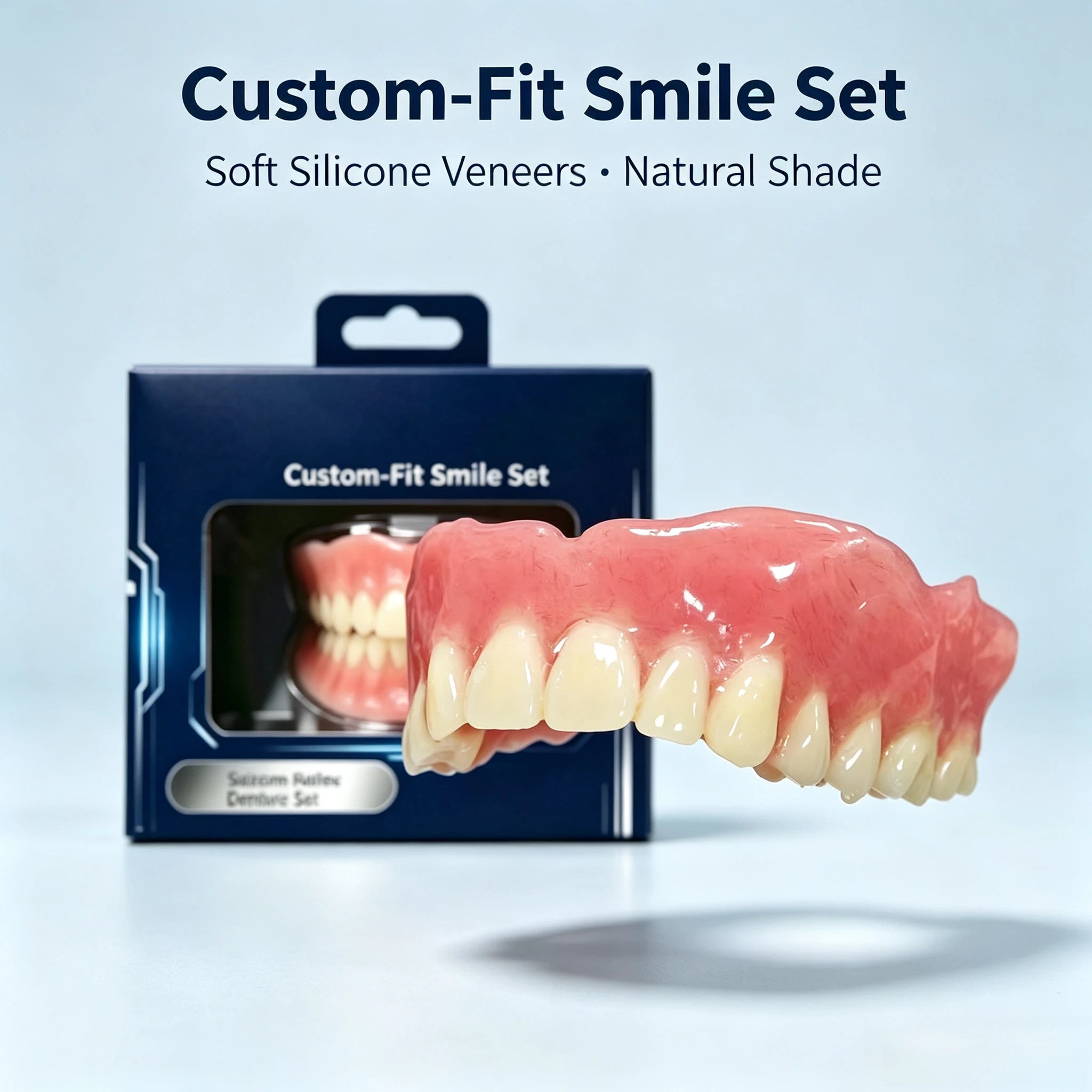 Custom-Fit Silicone Cosmetic Teeth Veneers for Confident Smile - 1
