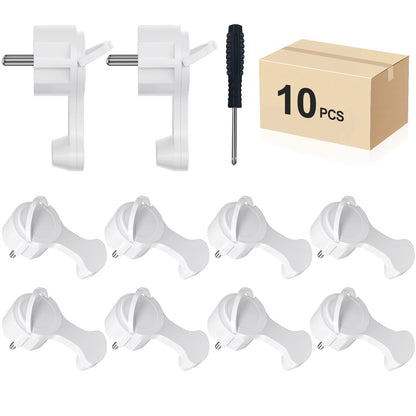 Space-Saving European Flat Plug Adapter with Foldable Handle - 4 Pack