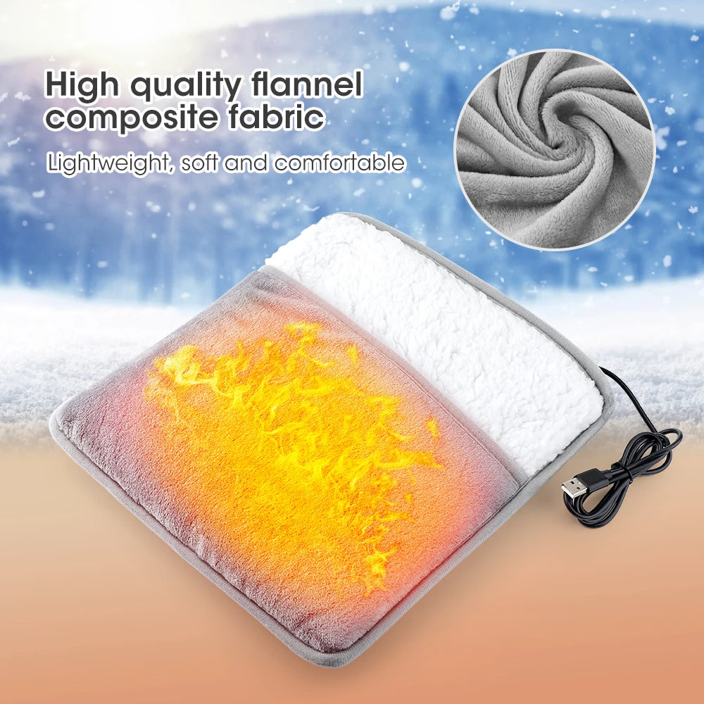 Electric Heated Foot Warmer - Adjustable Temperature & Timer Desk Heating Pad - 26
