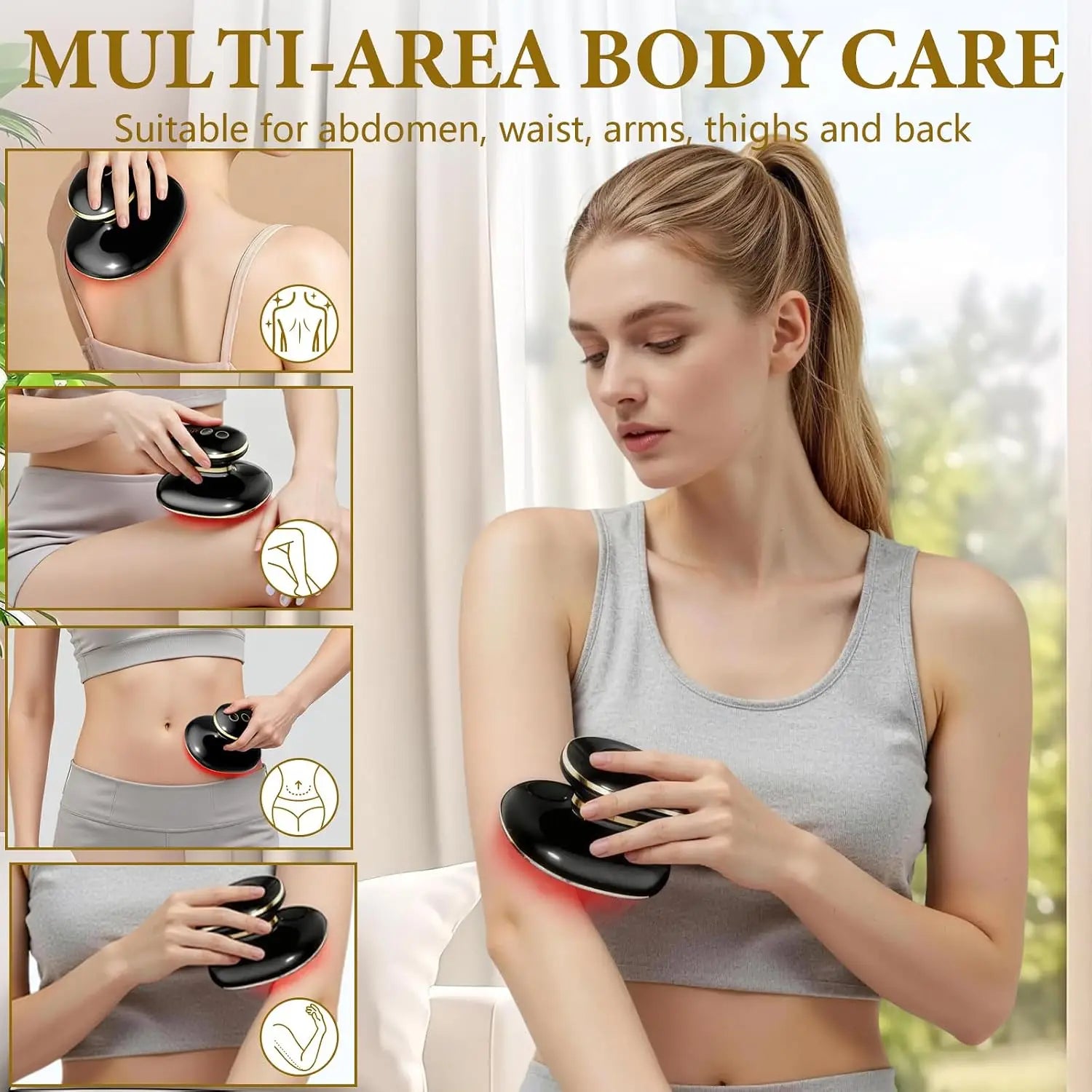 4-in-1 Body Sculpting & Cellulite Massager with LED Photon & EMS Therapy - 3
