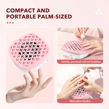 USB Nail Dust Collector with Washable Filter for Professional Manicure & Salon Use