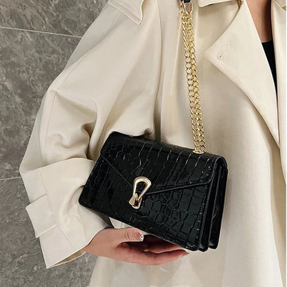Luxury Croco Chain Shoulder Bag