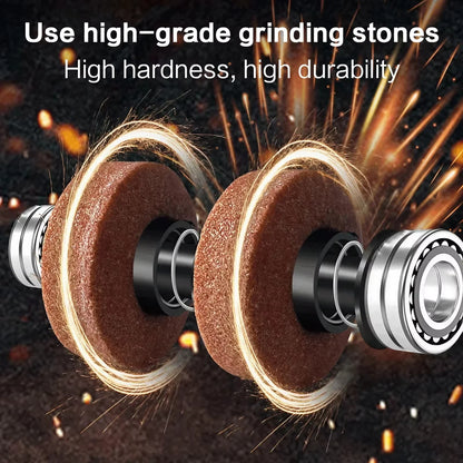 Rechargeable Electric Knife Sharpener - Portable 2-Stage Kitchen Tool