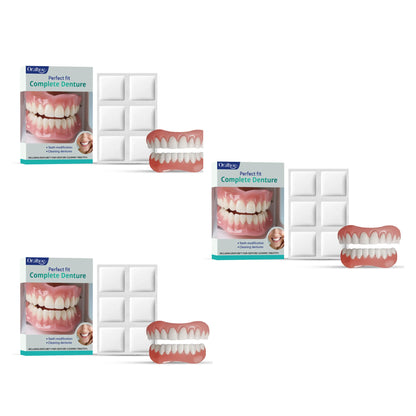 Cosmetic Temporary Denture Kit - Realistic Upper & Lower Smile Veneer