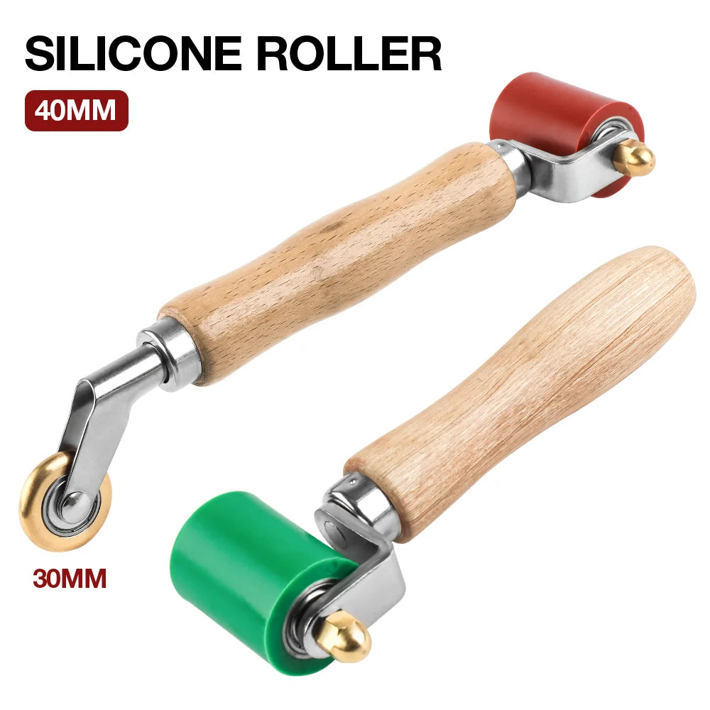 Silicone Seam Roller & Brass Penny Roller for PVC TPO EPDM Roofing Welding - 1