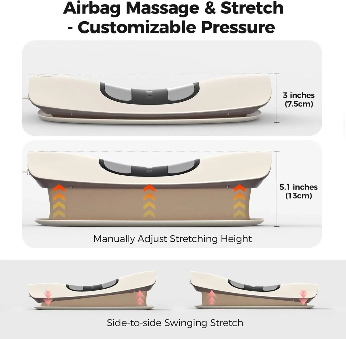 Electric Lumbar Traction Massager - Inflatable Back Stretcher & Spine Support Device