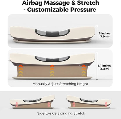 Electric Lumbar Traction Massager with Heat and Vibration for Back Pain Relief