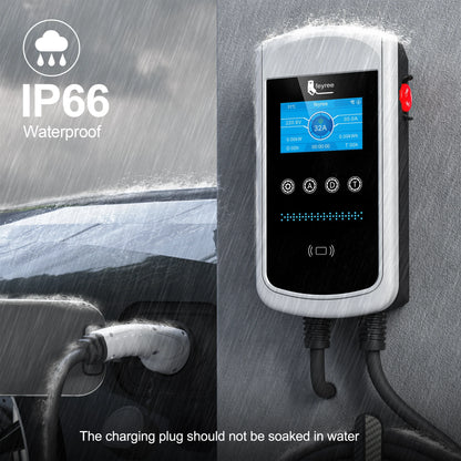 Type 2 EV Wallbox Charger - 22kW Smart Home EVSE with Dynamic Load Balancing