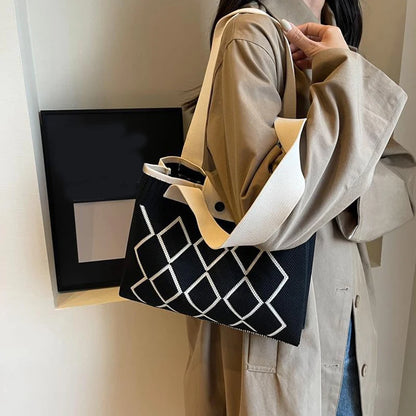 Luxury Knit Trendy Tote