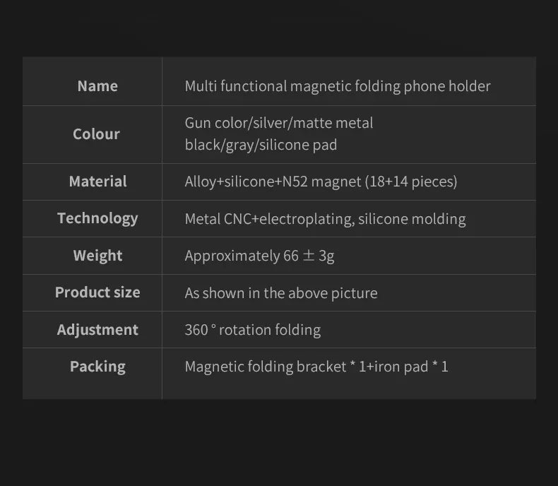 Foldable Magnetic Phone Holder for MagSafe - Universal Gym & Car Mount - 22