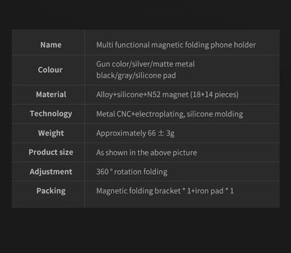 Foldable Magnetic Phone Holder for MagSafe - Universal Gym & Car Mount