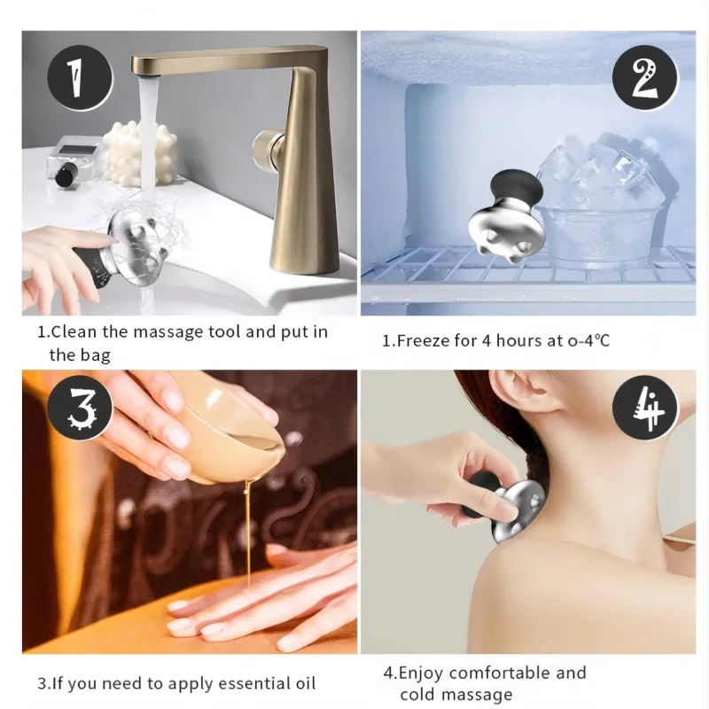Stainless Steel Mushroom Gua Sha Facial Massager for Skin Tightening