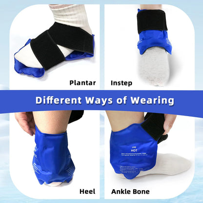 Ankle Ice Pack Wrap for Sports Injuries - Hot & Cold Therapy Support
