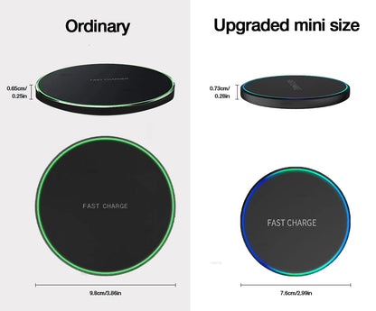 15W Fast Wireless Charging Pad - Slim Qi-Certified Charger for All Devices