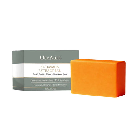 Persimmon Deodorizing Body Soap for Natural Aging Odor Neutralization & Skin Care
