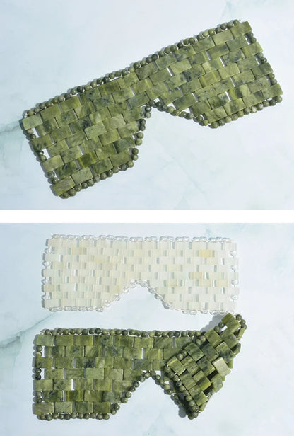 Natural Jade Cooling Eye Mask - Anti-Puffiness & Stress Relief Spa Mask